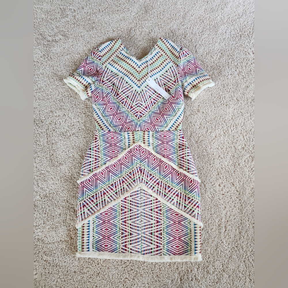 Adelyn Rae Multicolor Geometric Pattern Short Dress - Picture 9 of 15